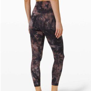 Lululemon Align II Pant 25"  Diamond Dye Graphite Grey Pink Pastel